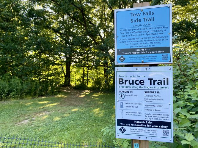 Trailhead to Tew Falls