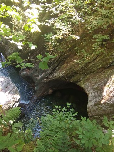 Water has carved the rock over centuries 