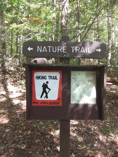 Trail sign and map