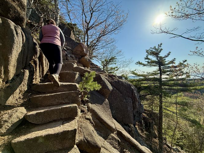 Stone steps along The Beehive Trail