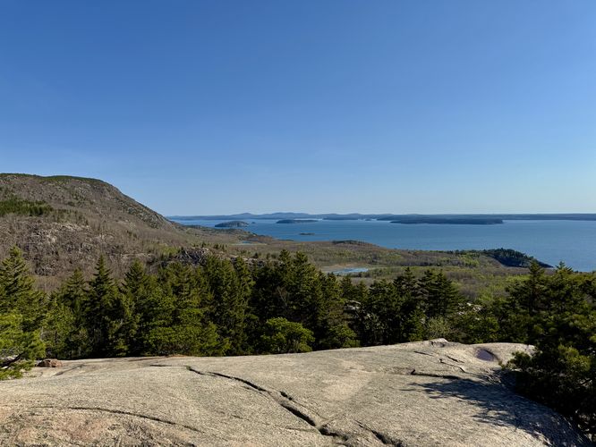 Views toward Bar Harbor with Enoch Mountain on the left