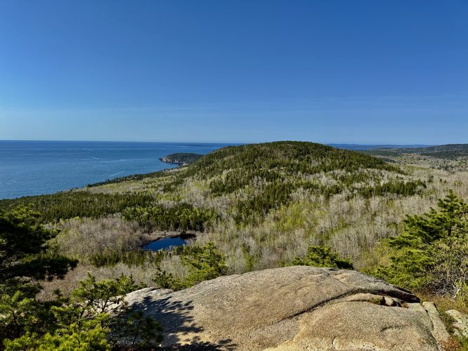 View of Keif Pond, Gorham Mountain, and Otter Point