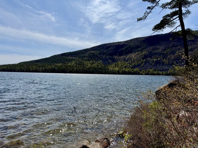 View from the shores of Jordan Pond