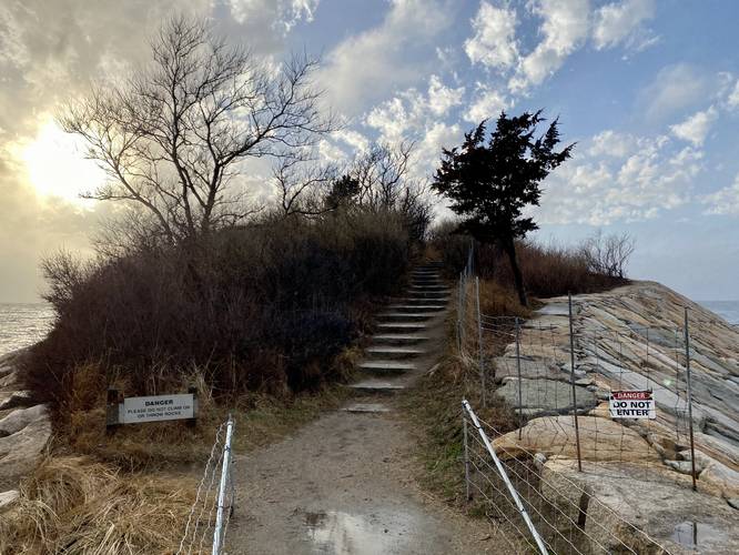 Staircase to summit The Knob
