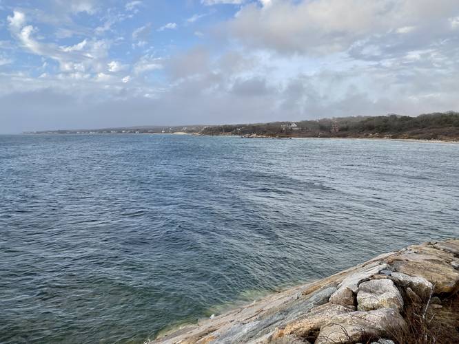 View of Buzzards Bay from the top of The Knob
