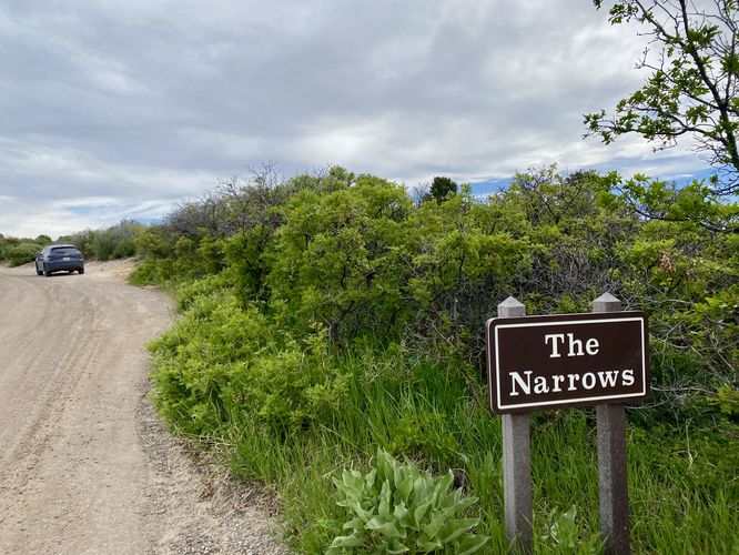 The Narrows trail sign