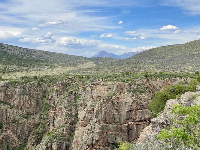 Mountain views above the Black Canyon from The Narrows View