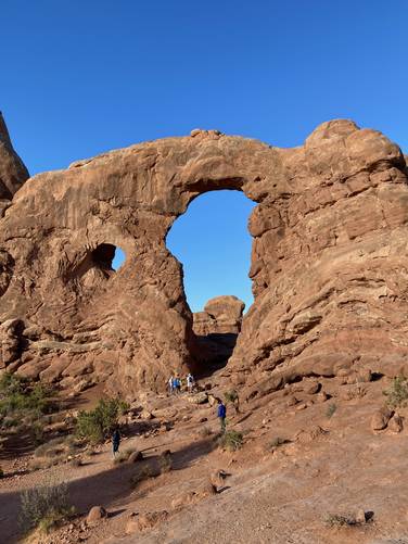 View of the Turret Arch (left, small window)