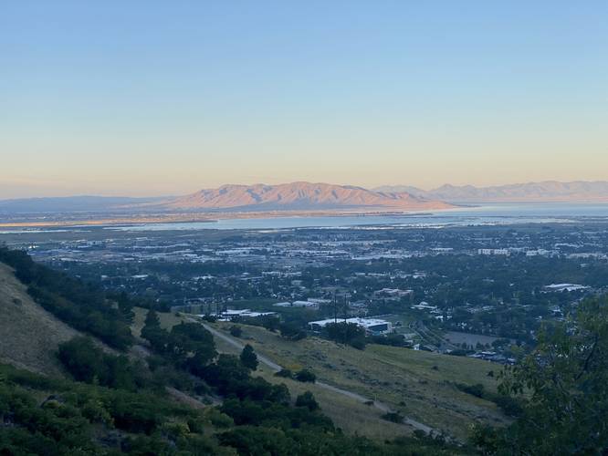 View facing southwest from the Y Trail