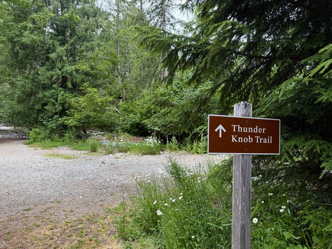 Thunder Knob Trail trailhead (behind campground)