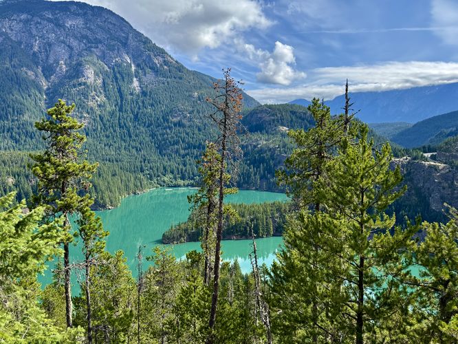 View of Diablo Lake from the end of the trail