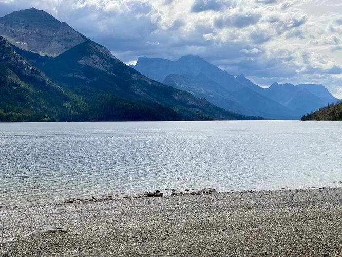 View of Upper Waterton Lake from the trail