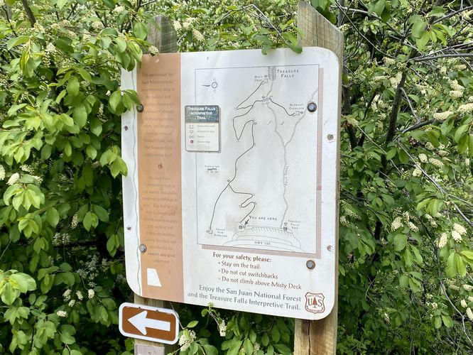 Treasure Falls Trail info kiosk