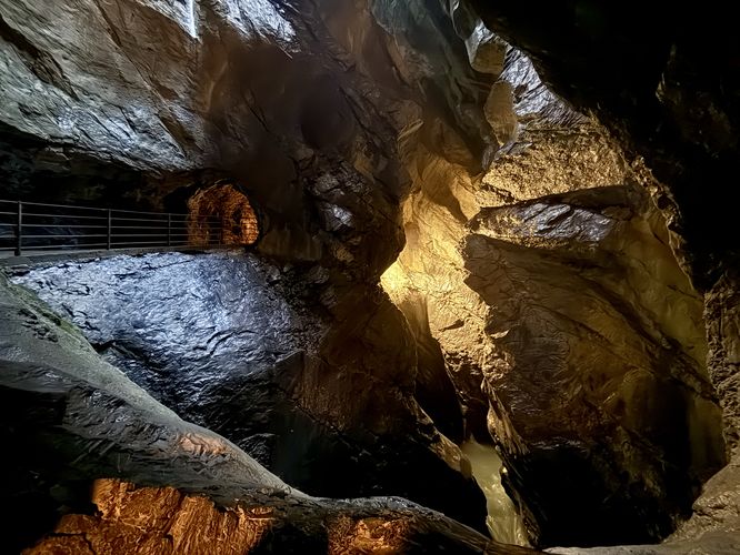 Into the Trümmelbach chamber