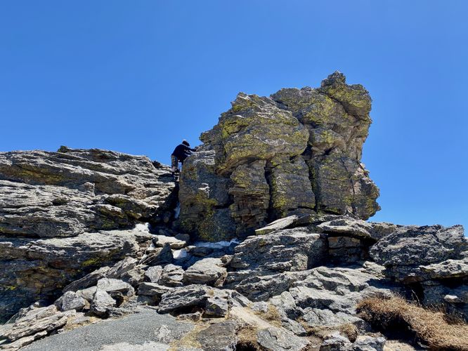 End of trail features a rock scramble with a view
