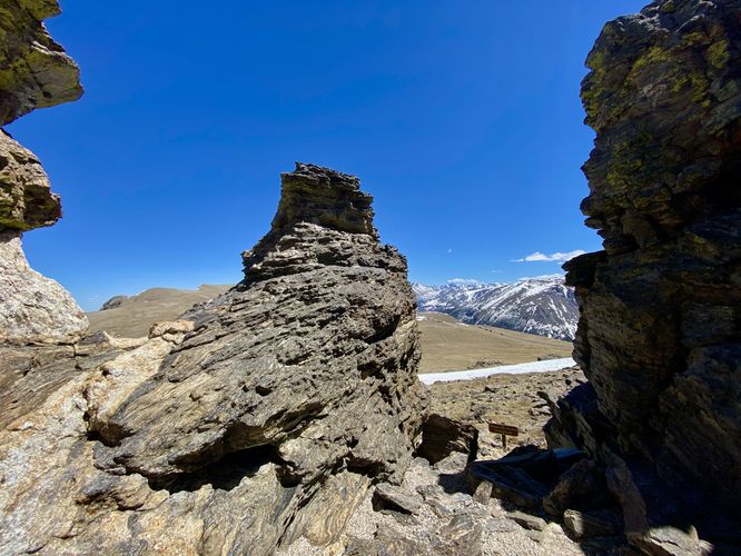 Rock outcropping at the end of the trail