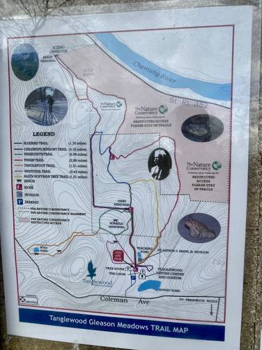 Gleason Meadows trail map (Tanglewood Nature Center)