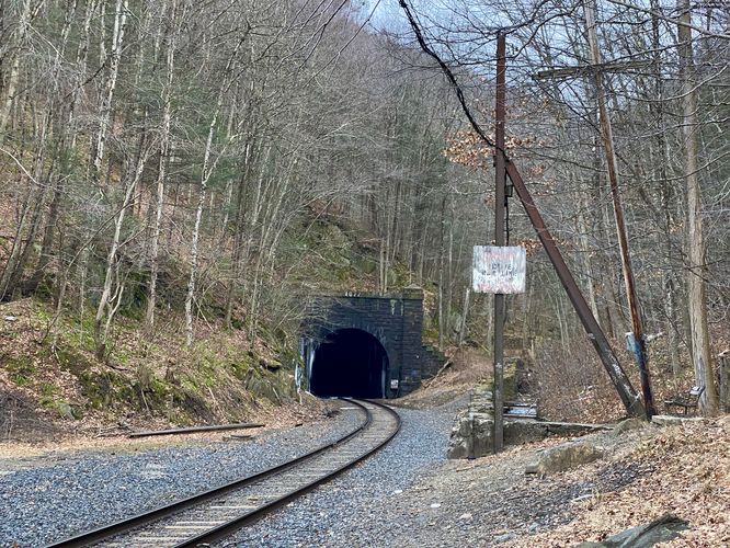 Hiking toward the Hoosac Tunnel's eastern portal
