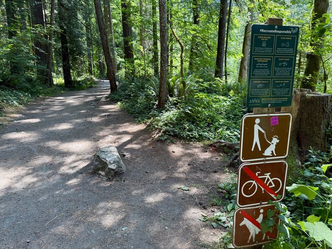 Trail rules at the Twin Falls trailhead