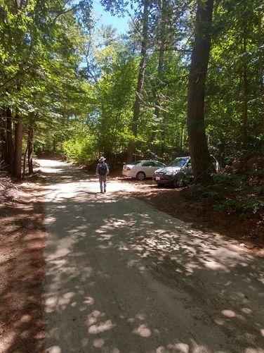 The hike ends and we head back down the road to the parking area