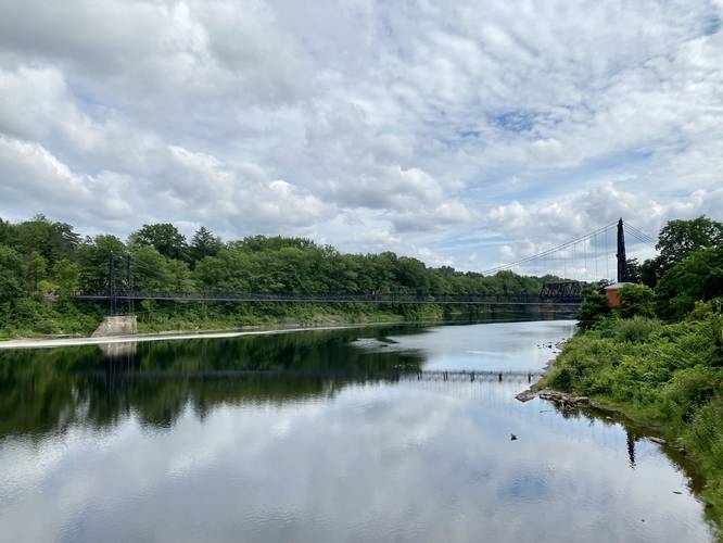 Two Cent Bridge over Kennebec River