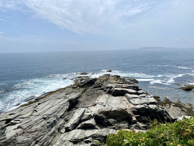 View of the rocky coastline