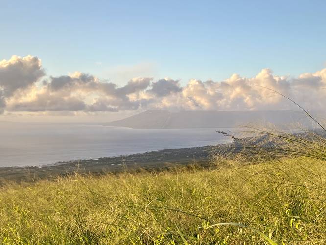  View of West Maui Mountains and Maui's central valley from the Ulupalakua Overlook