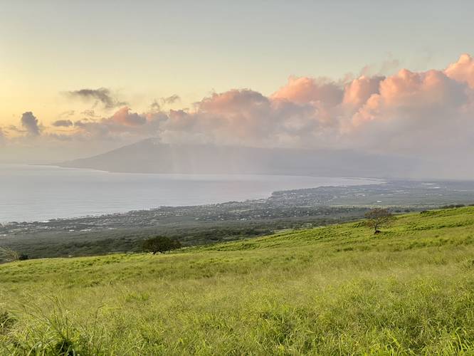 View of West Maui Mountains from the Ulupalakua Overlook