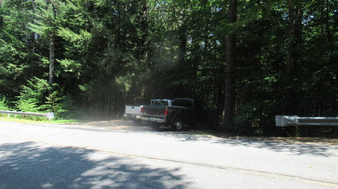 White Dot Trail parking area across from trail head