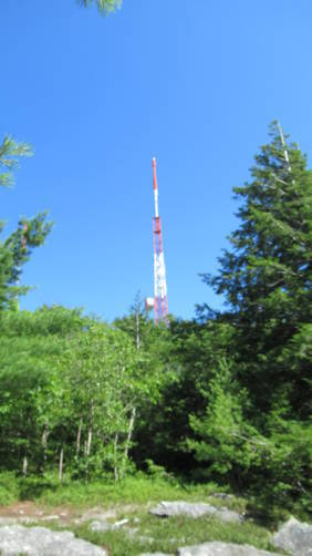 Communication tower on South Uncanoonuc Mountain summit