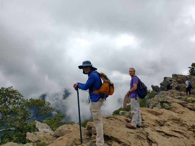 Clouds obscured the view at the Byrds Nest 2 Shelter 