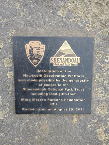 Posted Plaque  at the Byrds Nest 2 Shelter 