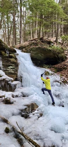 Picture 2 of Upper Rattler Run Falls Ice Climb 020225