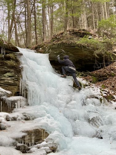 Picture 4 of Upper Rattler Run Falls Ice Climb 020225