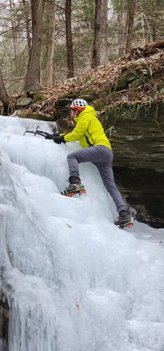 Picture 10 of Upper Rattler Run Falls Ice Climb 020225