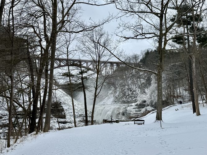 Approaching Upper Falls at Letchworth via the Gorge Trail