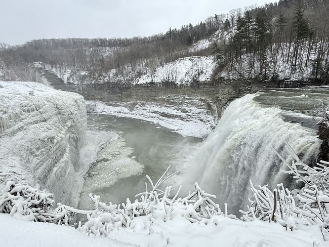 107-foot tall Middle Falls in Letchworth Gorge