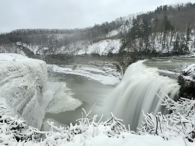 Long exposure of Middle Falls (107-feet tall)