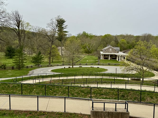 Accessible trail leads down to the Valley Forge Station