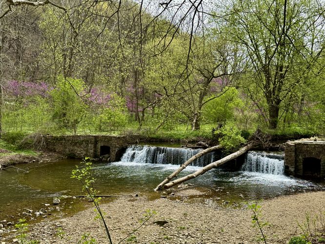 View of Valley Creek Dam Falls from the trail