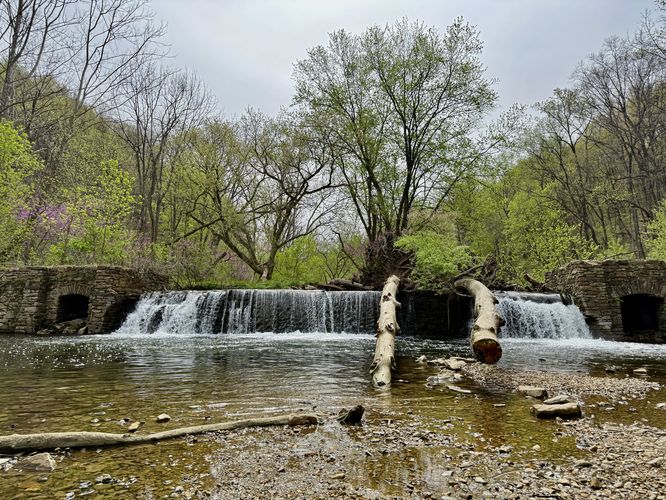  Valley Creek Dam Falls, approx. 5-feet tall 30-feet wide