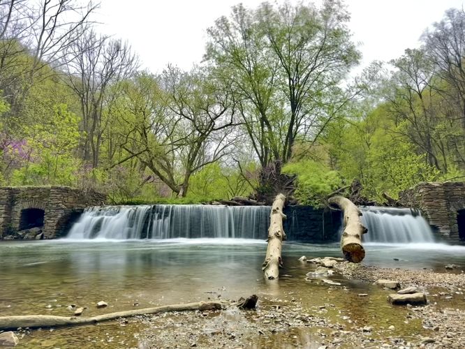 Default image for Valley Creek Dam Falls Hike, a 1.9-mile trail in King of Prussia, PA (US)