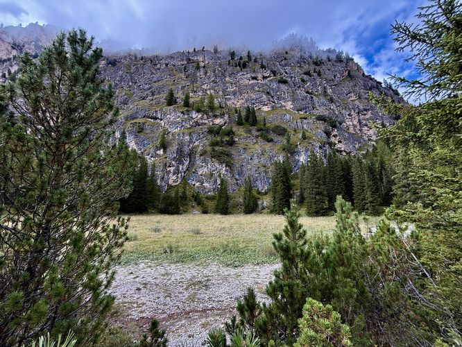 Seasonal pond (dry in September)
