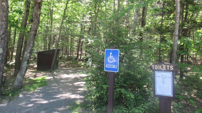 Restroom at the trailhead parking area