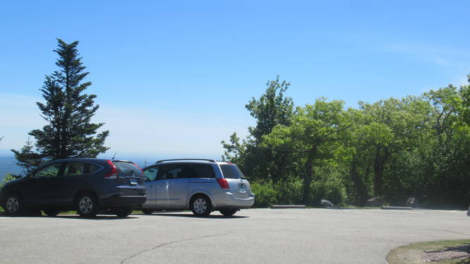 Parking area at the summit