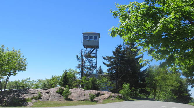 The fire tower you can climb for great views