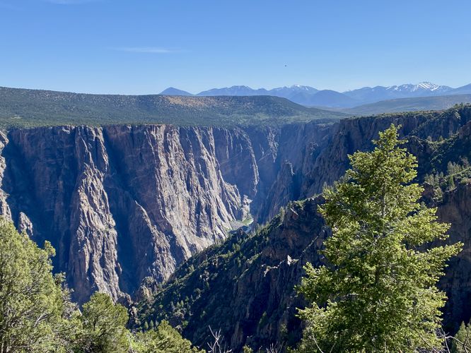 View into the Black Canyon and West Elk Mountains