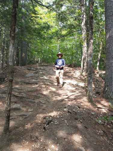 Watch your step the descent is steep 