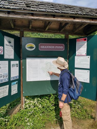 Information kiosk for Shannon Pond Trail 