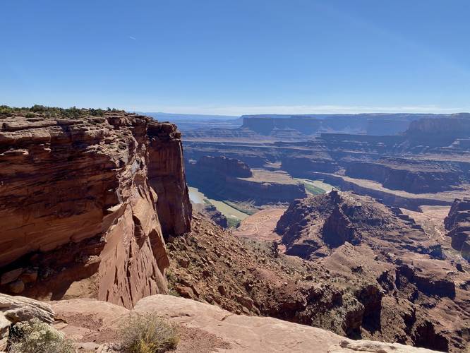 View of the Colorado River from the West Rim Overlook at Dead Horse Point State Park